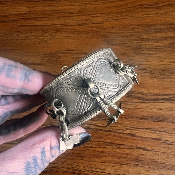 Small Kuchi hinged cuff with dangles. - image 3