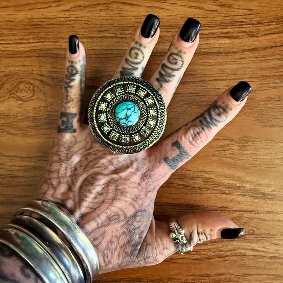 Double finger ring. (Size large). B. - image 1