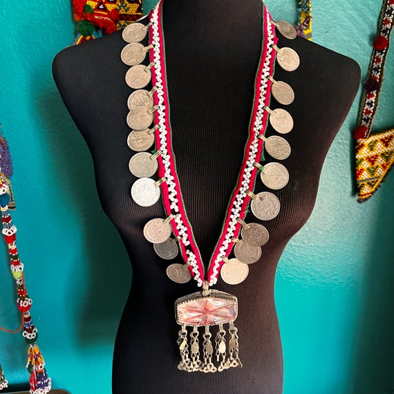 Kuchi coin necklace. View 2