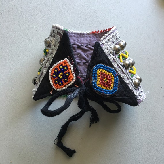 Beaded Kuchi panel with ties. (Headdress, boot st… - image 5