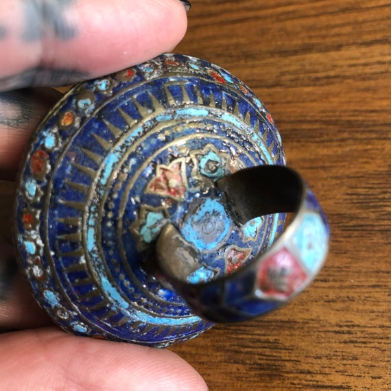 Multan enamel mirror ring. #7. - image 7