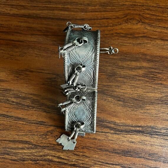 Small Kuchi hinged cuff with dangles. - image 7