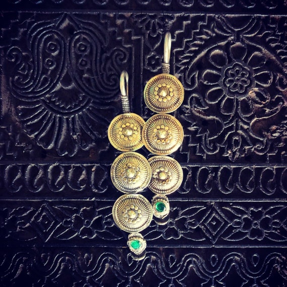 Antique silver earrings from Pakistan. #17.