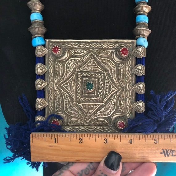 Kashmiri "box" necklace with dangles. - image 9