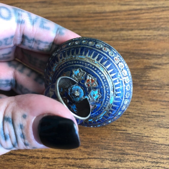 Multan enamel mirror ring. #8. - image 6