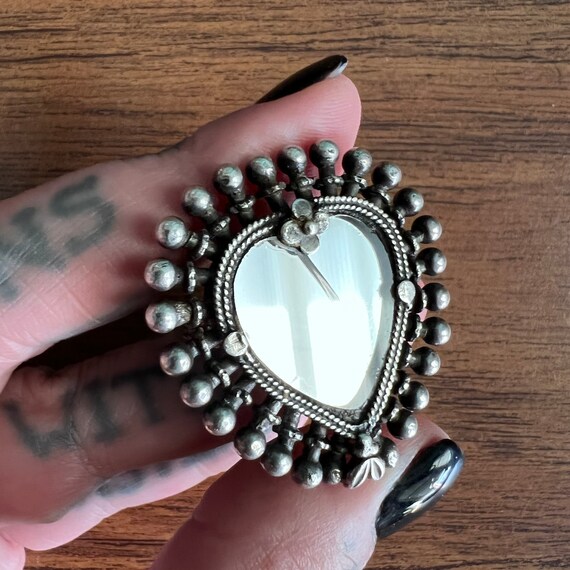 Reproduction, silver heart ring. - image 3