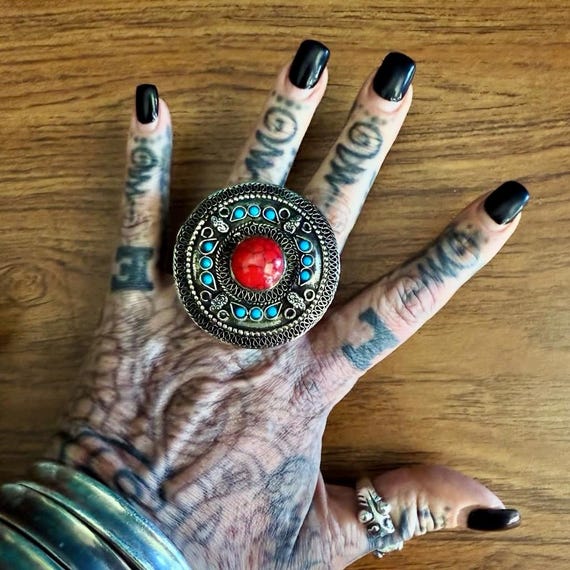 Double finger ring. (Size large). C. - image 1