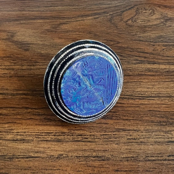 Multan enamel ring with lapis. - image 2