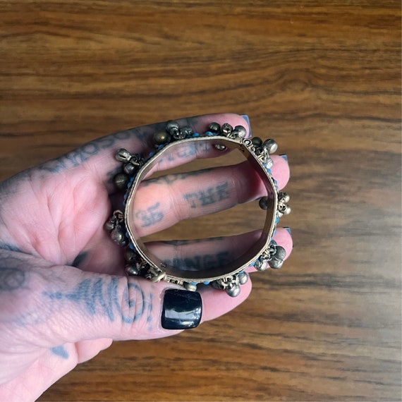 Kuchi hinged cuff with turquoise. - image 5