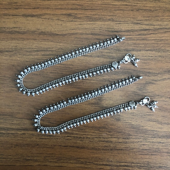 Premium quality silver ankle chains. - image 2