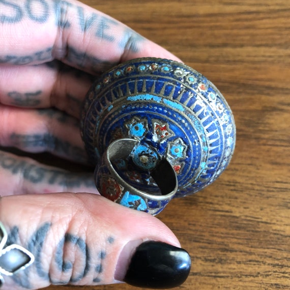 Multan enamel mirror ring. #8. - image 5