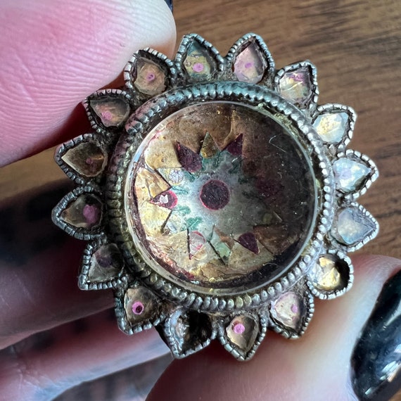 Antique flower ring from Delhi, India. - image 4