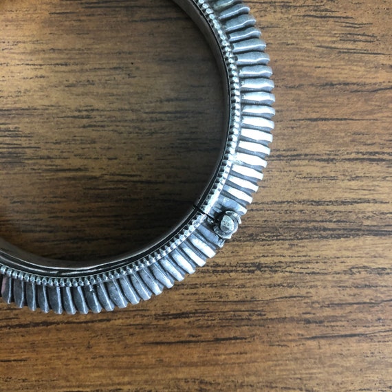 Indian silver bracelet. (Hinged). - image 8