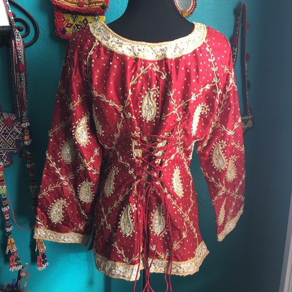 Beaded Indian bridal top. - image 6
