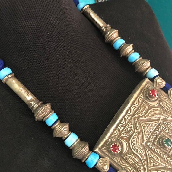 Kashmiri "box" necklace with dangles. - image 6