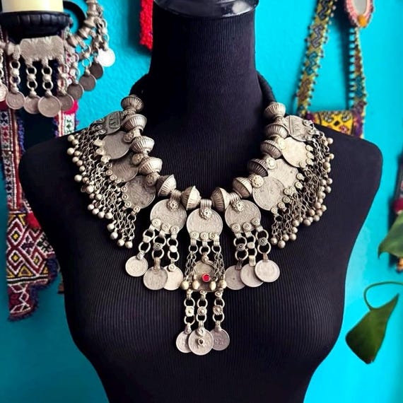 Unusual Kuchi coin necklace.