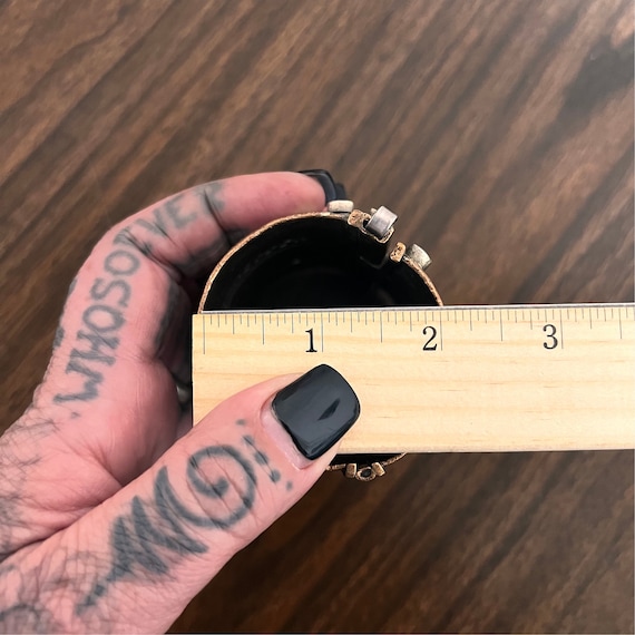 DAMAGED Kuchi hinged cuff with turquoise. - image 9