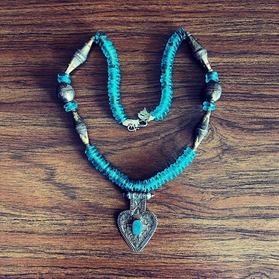 Turkmen necklace with Asyk pendant. - image 5