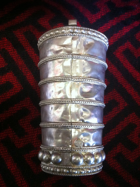 Tall silver bracelet from India. - image 3