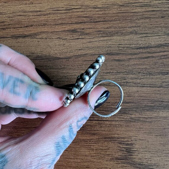 Reproduction, silver heart ring. - image 8