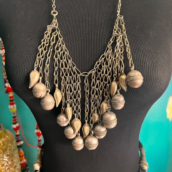 Woven Hazaragi necklace with bells. - image 3