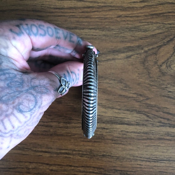 Indian silver bracelet. (Hinged). - image 7