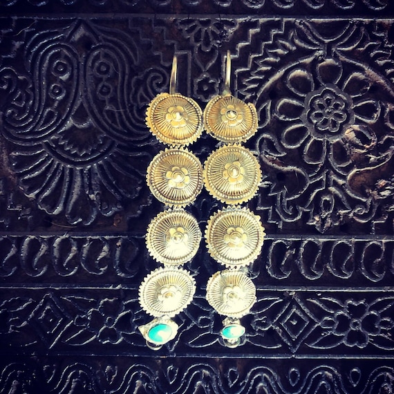 Antique silver earrings from Pakistan. #18.