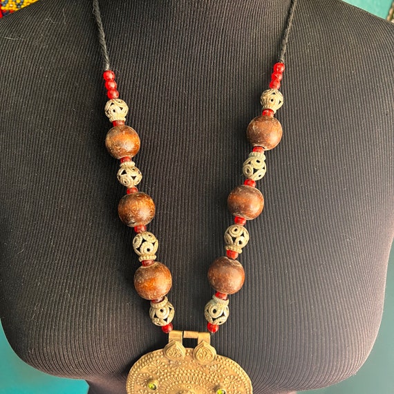 Chunky Kashmiri beaded necklace. #15. - image 2