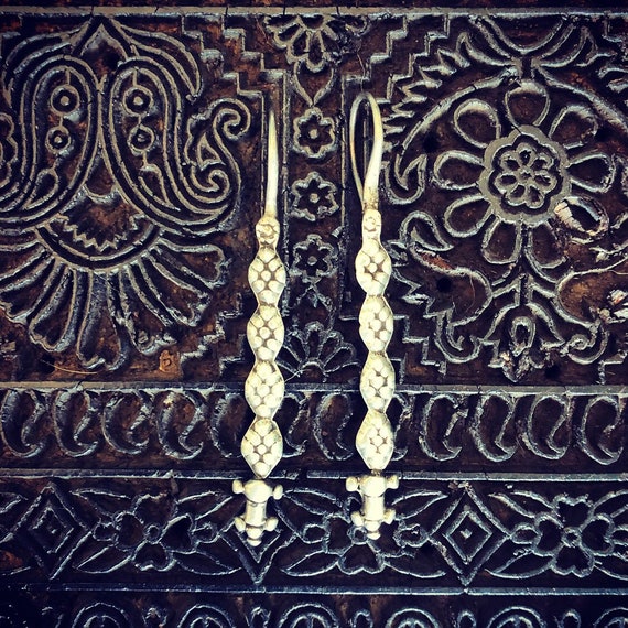Antique silver earrings from Pakistan. #4.