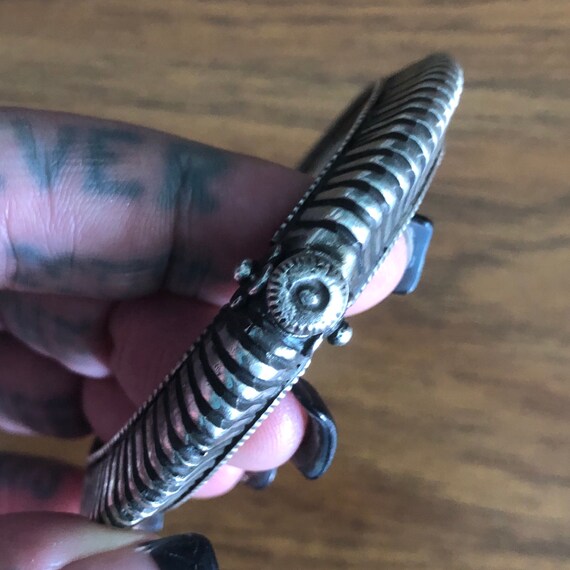 Indian silver bracelet. (Hinged). - image 6