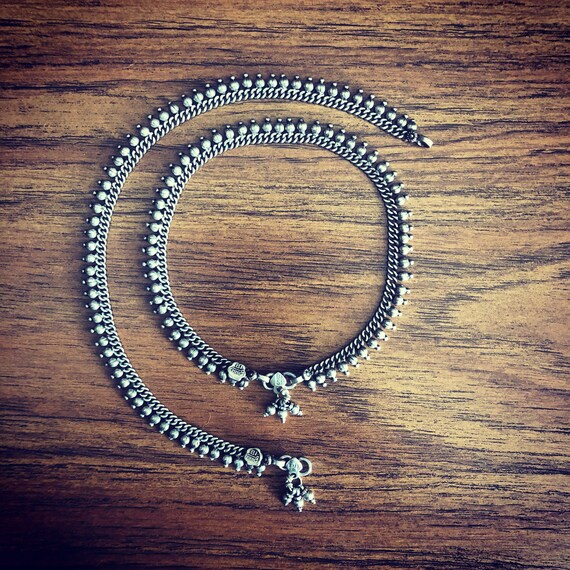 Premium quality silver ankle chains. - image 1