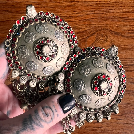 Matched pair of large Waziri pendants. #8. - image 7