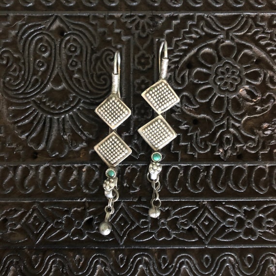 Antique silver earrings from Pakistan. #16. - image 2
