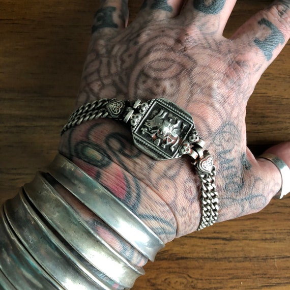 Indian silver upper arm bracelet. - image 2