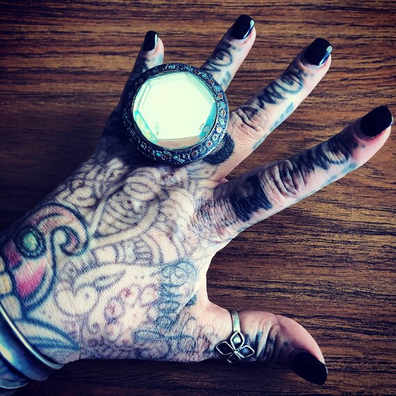 Multan enamel mirror ring. #7. - image 1