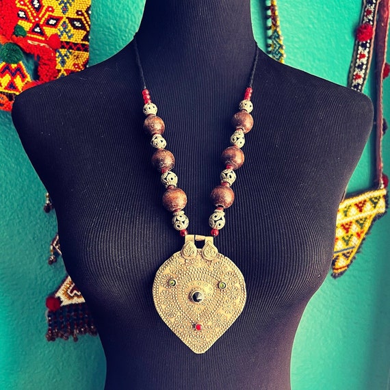 Chunky Kashmiri beaded necklace. #15. - image 1