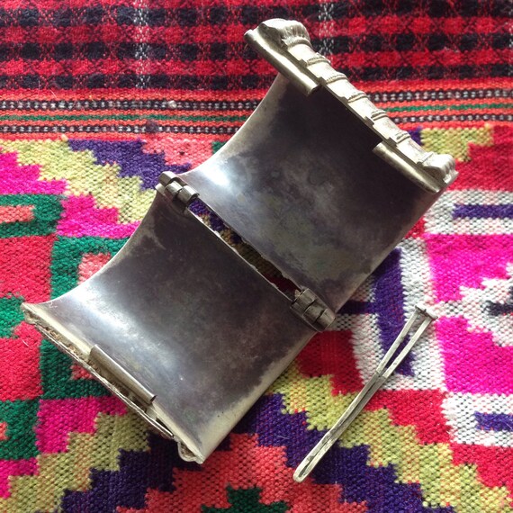 Solid silver cuff from India. - image 2