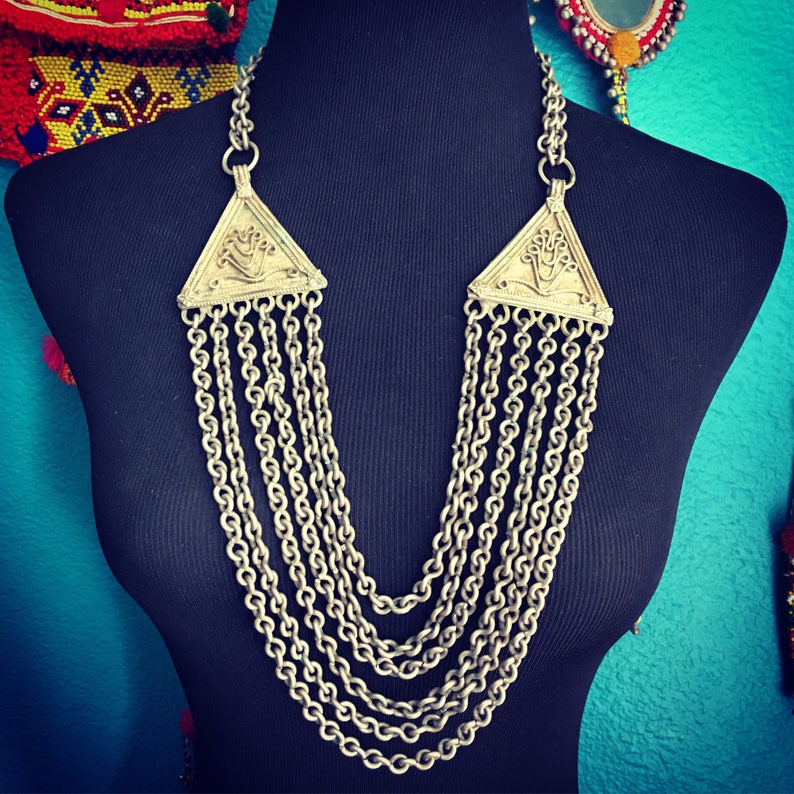 Multi chain Banjara necklace.