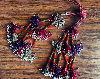 Kuchi thread tassels with beads. #7.