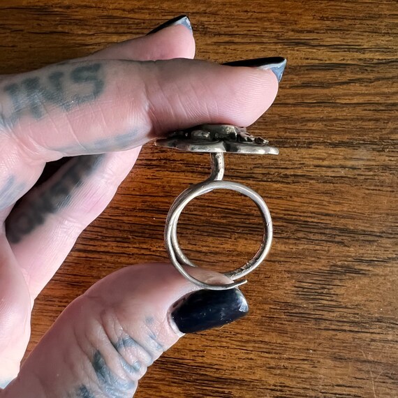 Indian, silver forehead ornament. - image 5