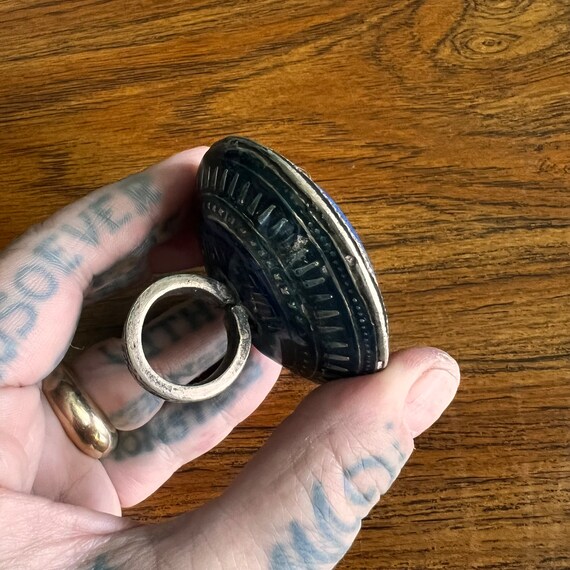 Multan enamel ring with lapis. - image 7