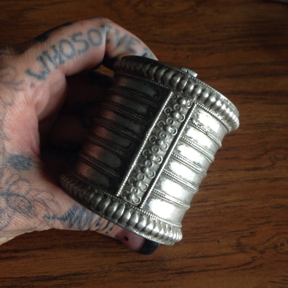 Solid silver cuff from India. - image 3