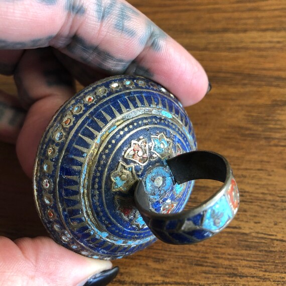 Multan enamel mirror ring. #8. - image 7