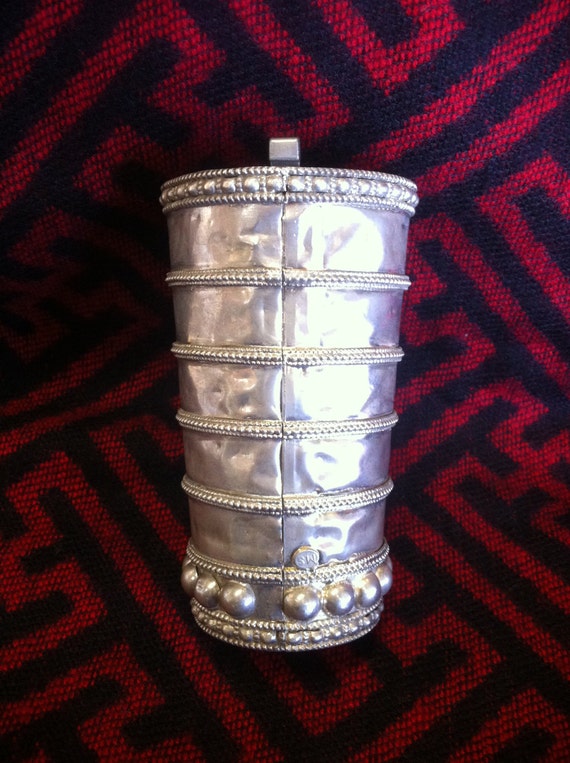 Tall silver bracelet from India. - image 2