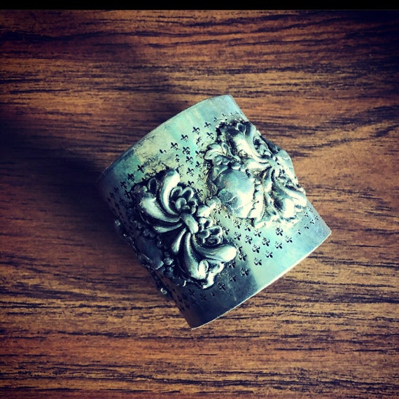 SALE. Vintage Peruvian repoussé cuff. - image 1