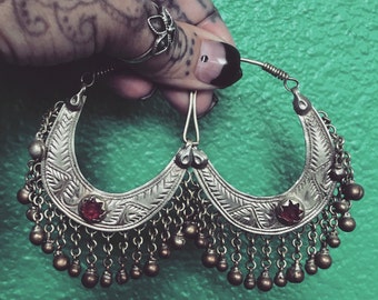 Huge Kashmiri earrings.