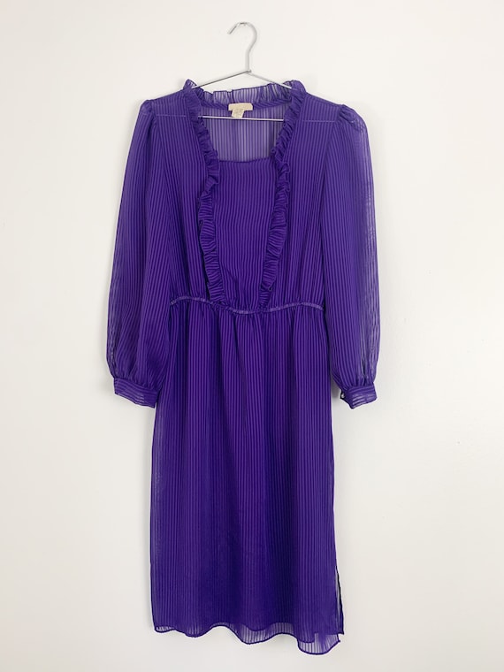 Sheer Purple 90s Dress, Medium