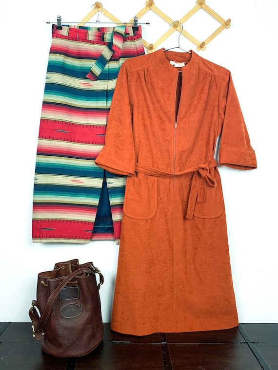 1970s Belted Shift Dress with Pockets