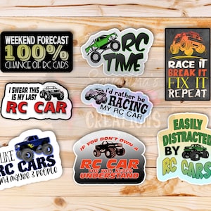 RC Car Stickers: Funny RC Truck, Laptop, Water Bottle Decals