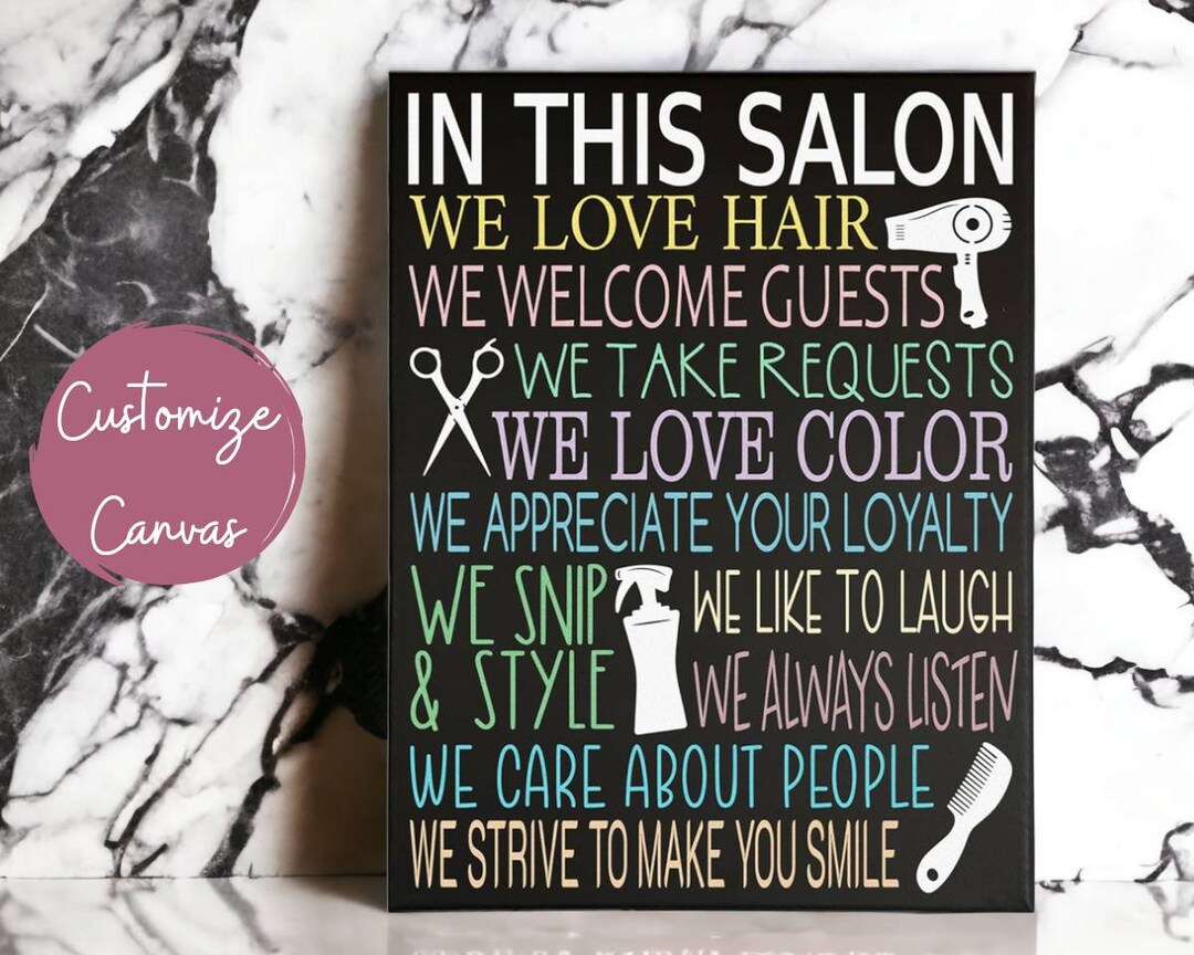 Salon Sign for Wall, Hair Stylist Gift, Salon Owner Gift, Beauty Salon